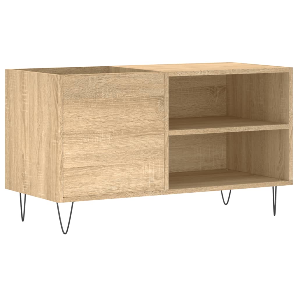 Platenkast 85X38X48 Cm Bewerkt Hout Sonoma Eikenkleurig