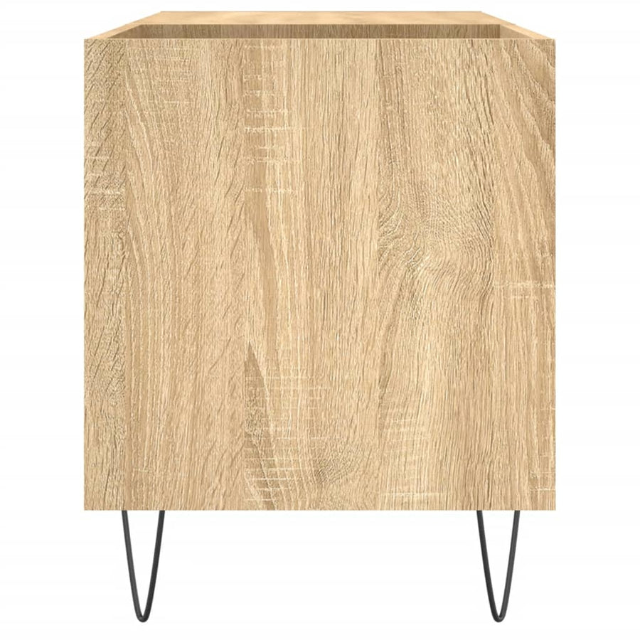 Platenkast 85X38X48 Cm Bewerkt Hout Sonoma Eikenkleurig