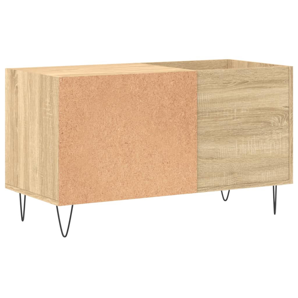 Platenkast 85X38X48 Cm Bewerkt Hout Sonoma Eikenkleurig