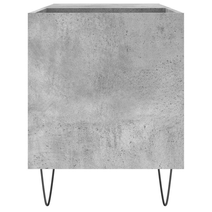 Platenkast 85X38X48 Cm Bewerkt Hout Betongrijs