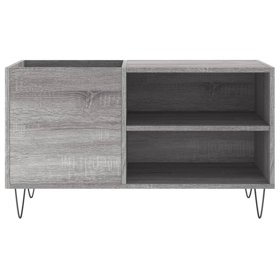 Platenkast 85X38X48 Cm Bewerkt Hout Grijs Sonoma Eikenkleurig