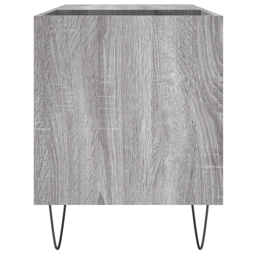 Platenkast 85X38X48 Cm Bewerkt Hout Grijs Sonoma Eikenkleurig