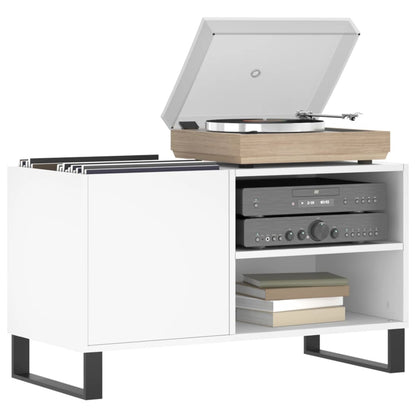 Platenkast 85X38X48 Cm Bewerkt Hout Wit