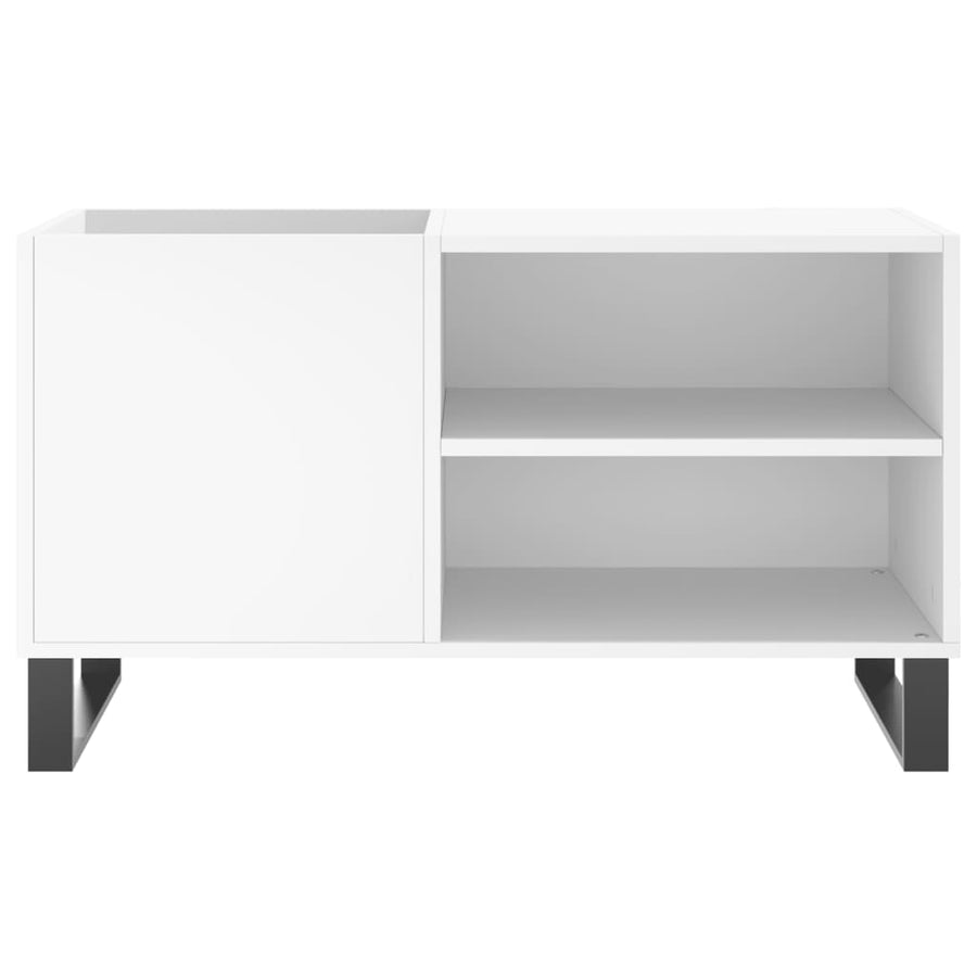 Platenkast 85X38X48 Cm Bewerkt Hout Wit