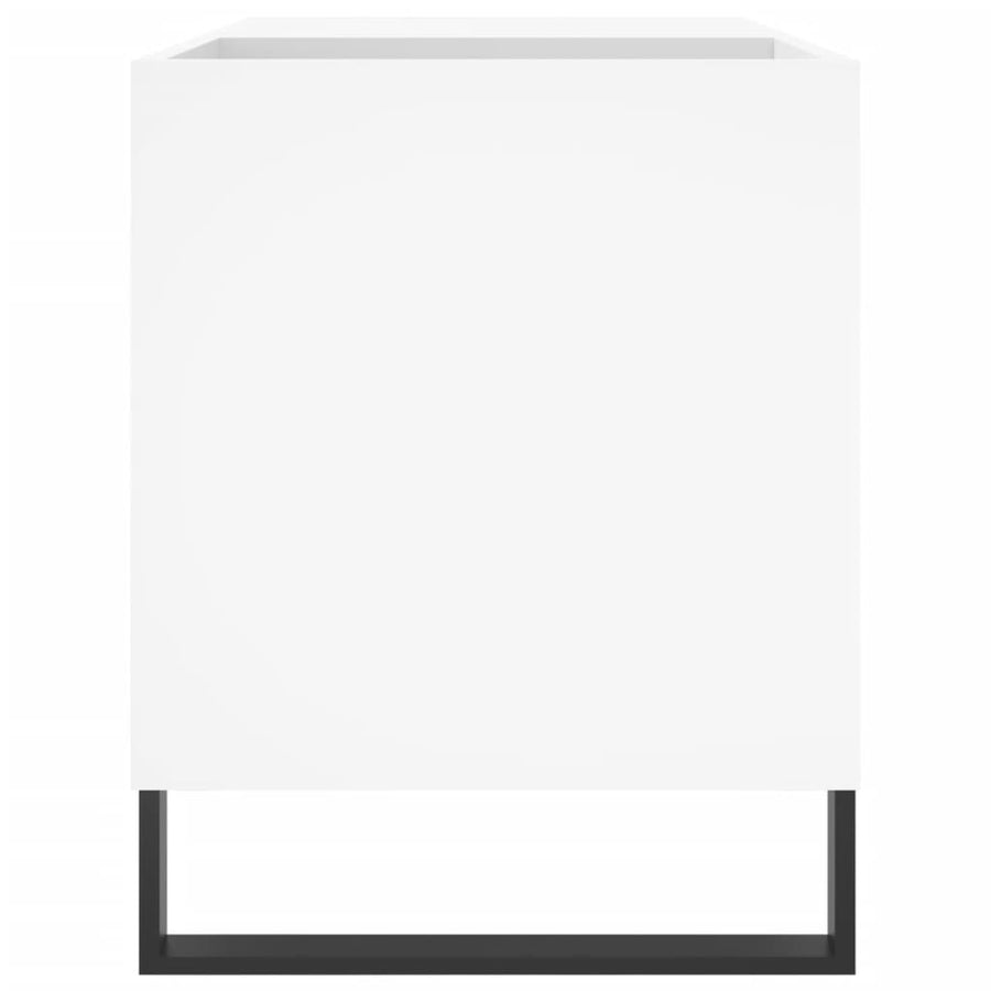Platenkast 85X38X48 Cm Bewerkt Hout Wit