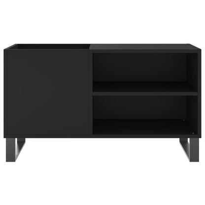 Platenkast 85X38X48 Cm Bewerkt Hout Zwart 1
