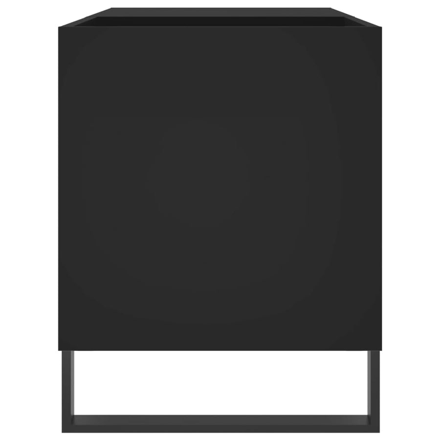 Platenkast 85X38X48 Cm Bewerkt Hout Zwart 1
