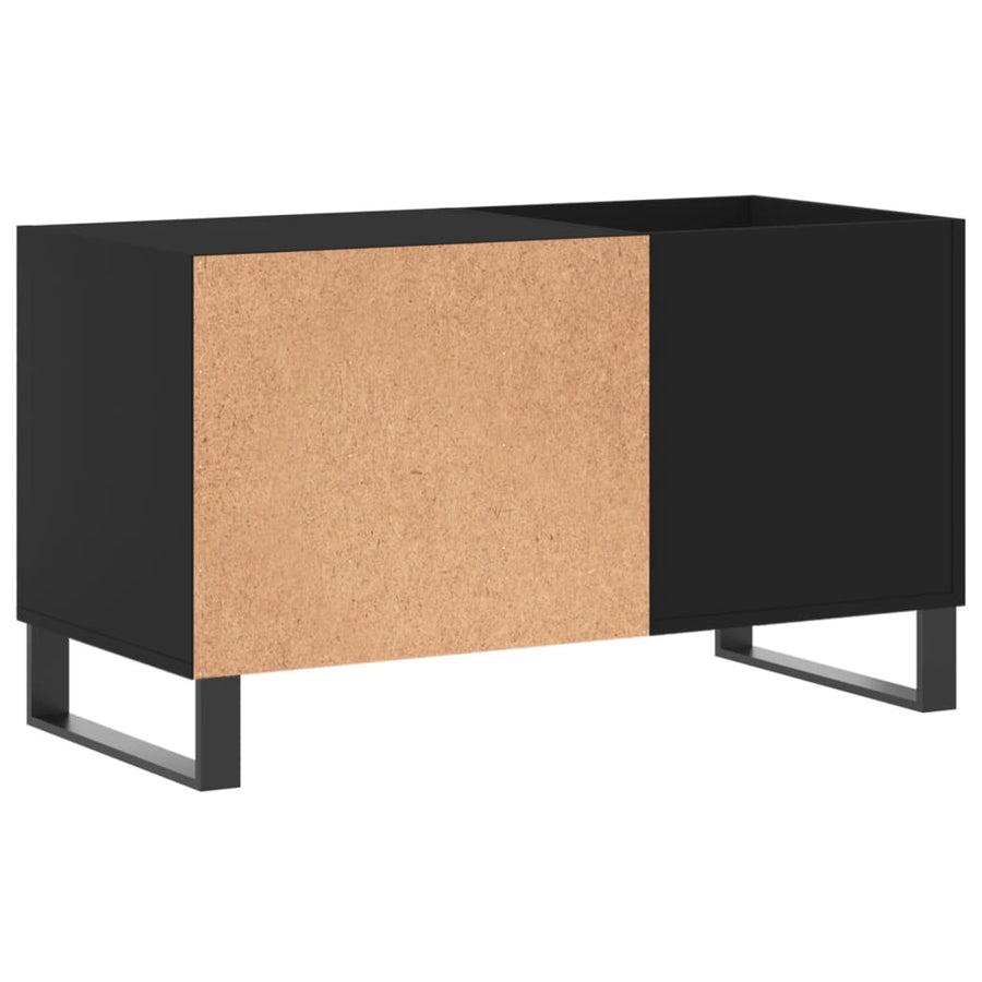 Platenkast 85X38X48 Cm Bewerkt Hout Zwart 1