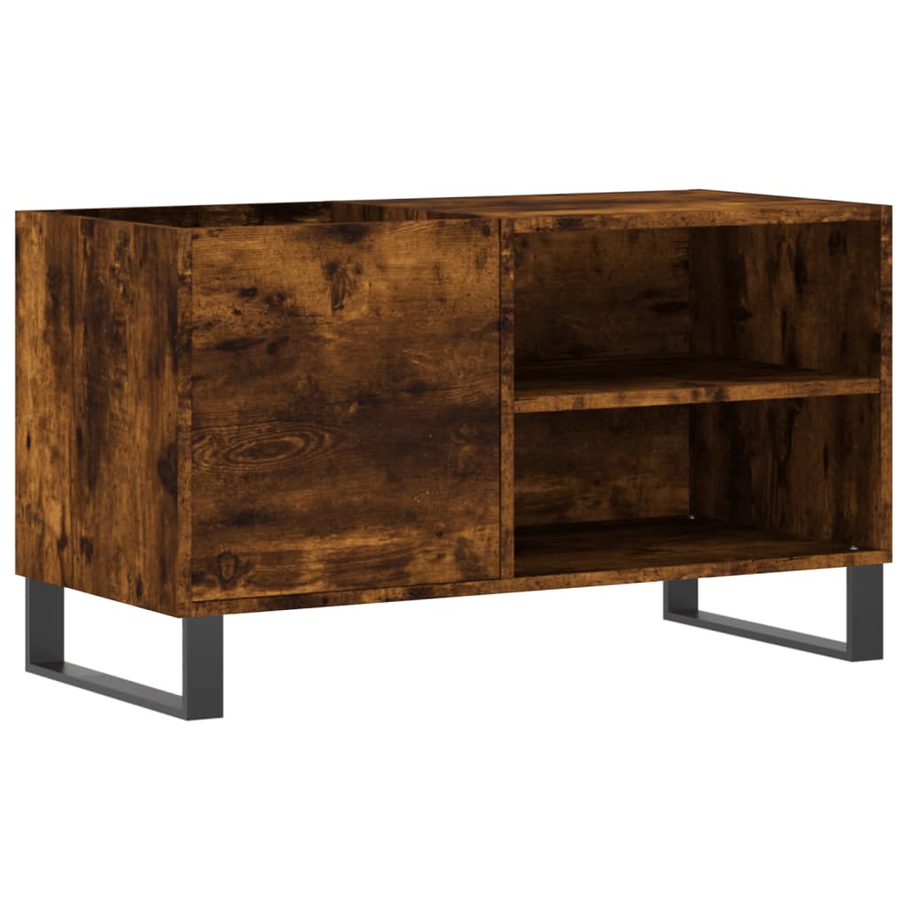Platenkast 85X38X48 Cm Bewerkt Hout Gerookt Eikenkleurig