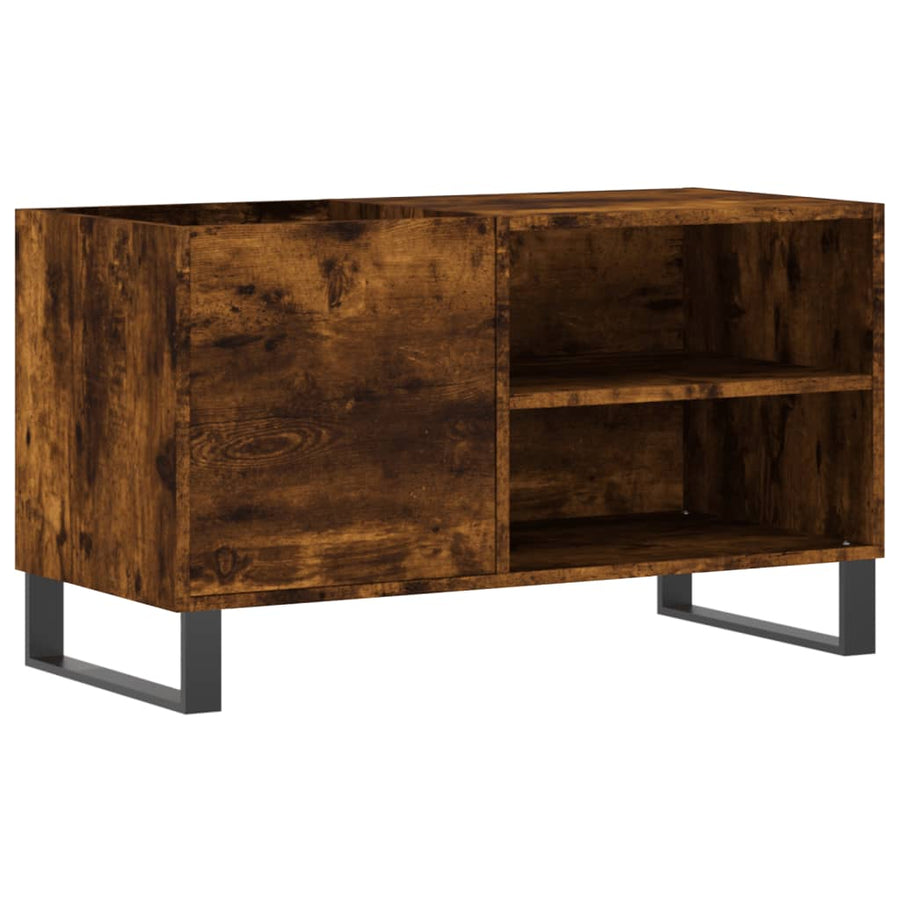 Platenkast 85X38X48 Cm Bewerkt Hout Gerookt Eikenkleurig