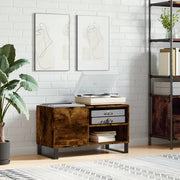 Platenkast 85x38x48 cm bewerkt hout gerookt eiken