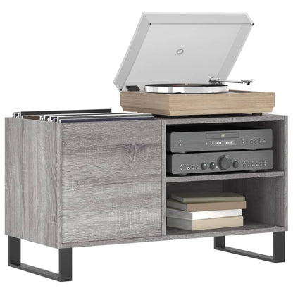 Platenkast 85X38X48 Cm Bewerkt Hout Eikenkleurig 1 Grijs sonoma