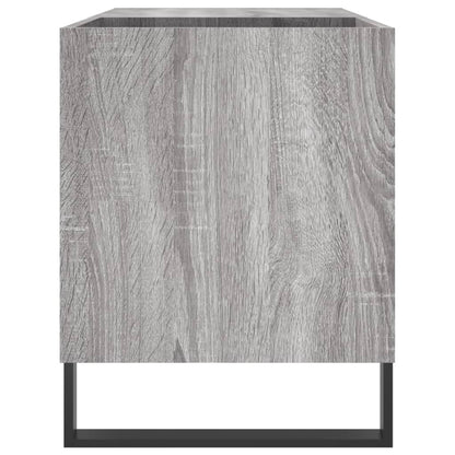Platenkast 85X38X48 Cm Bewerkt Hout Eikenkleurig 1 Grijs sonoma