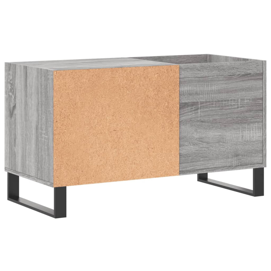 Platenkast 85X38X48 Cm Bewerkt Hout Eikenkleurig 1 Grijs sonoma