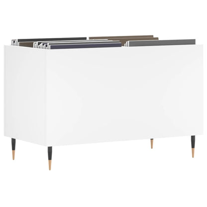 Platenkast 74,5X38X48 Cm Bewerkt Hout Wit