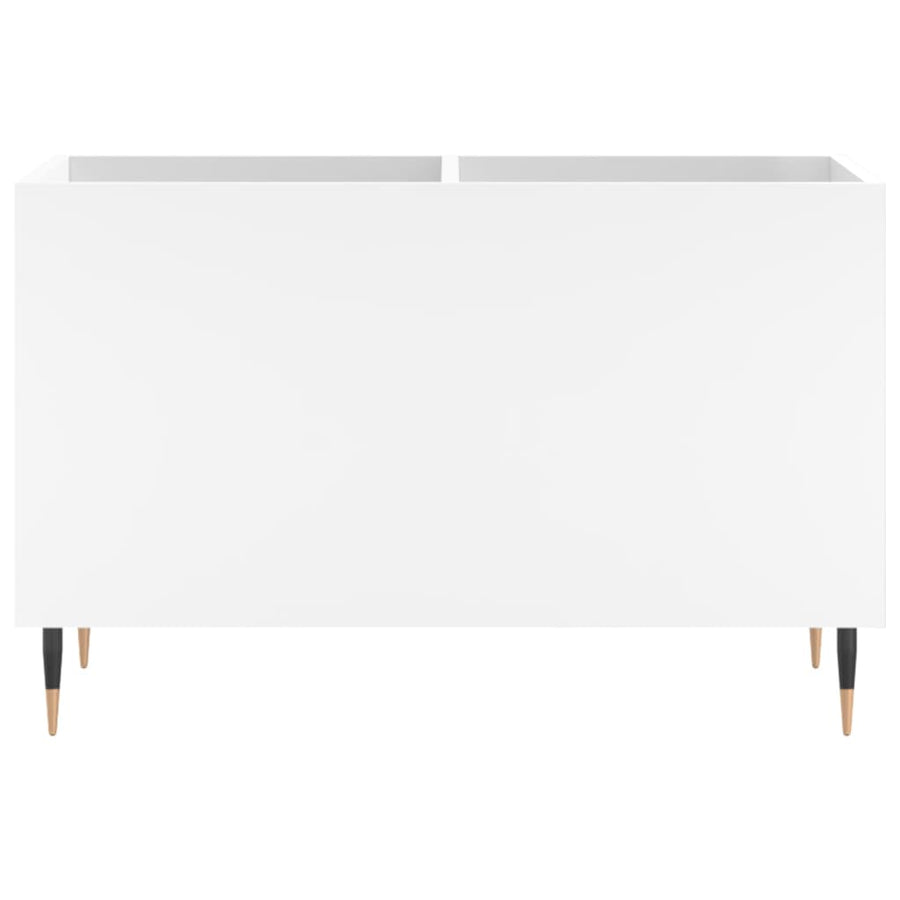 Platenkast 74,5X38X48 Cm Bewerkt Hout Wit