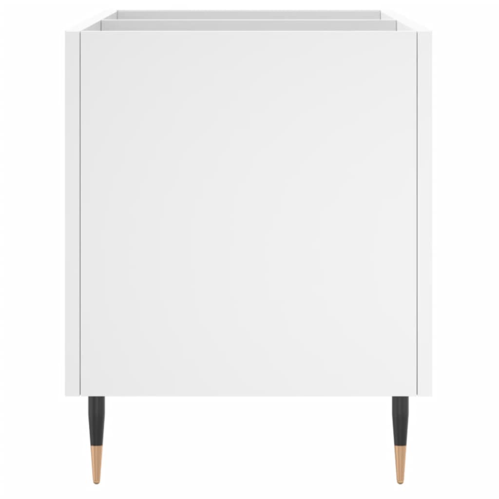 Platenkast 74,5X38X48 Cm Bewerkt Hout Wit
