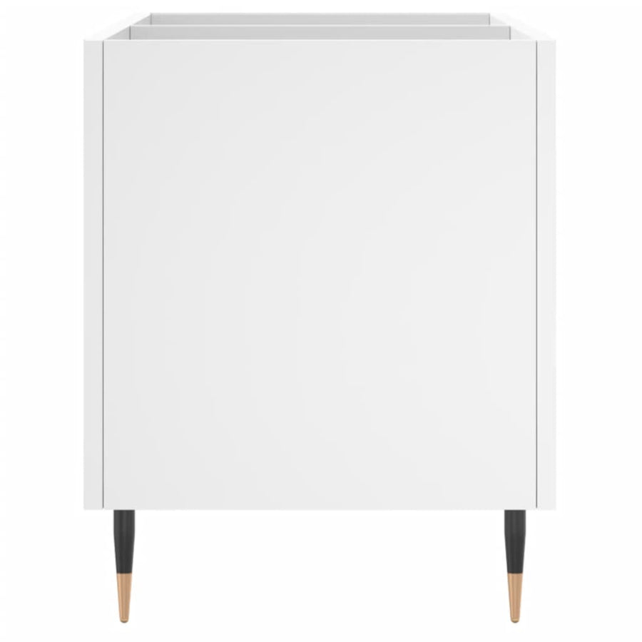 Platenkast 74,5X38X48 Cm Bewerkt Hout Wit