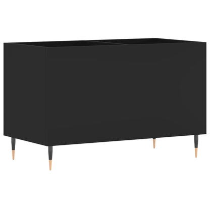 Platenkast 74,5X38X48 Cm Bewerkt Hout Zwart