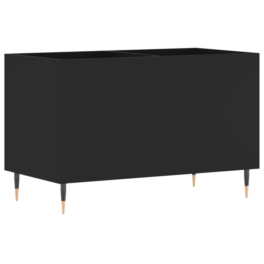 Platenkast 74,5X38X48 Cm Bewerkt Hout Zwart