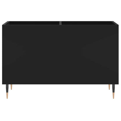 Platenkast 74,5X38X48 Cm Bewerkt Hout Zwart