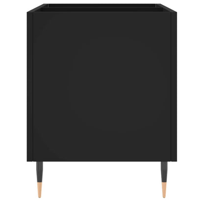 Platenkast 74,5X38X48 Cm Bewerkt Hout Zwart