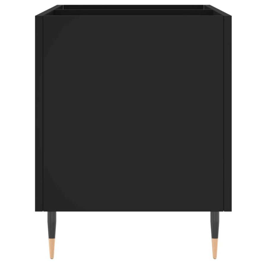 Platenkast 74,5X38X48 Cm Bewerkt Hout Zwart