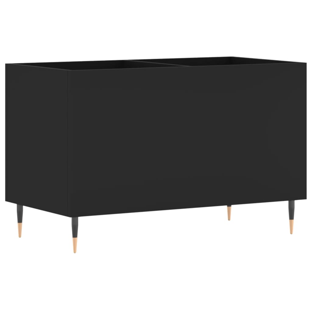 Platenkast 74,5X38X48 Cm Bewerkt Hout Zwart