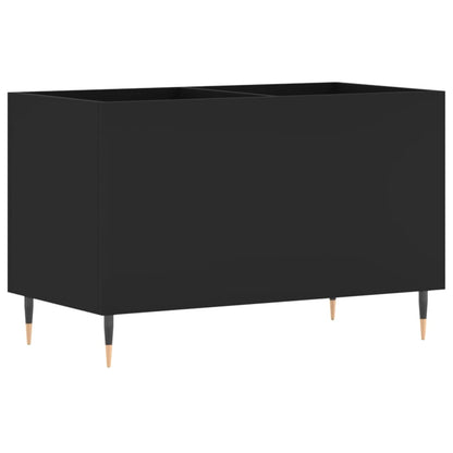 Platenkast 74,5X38X48 Cm Bewerkt Hout Zwart