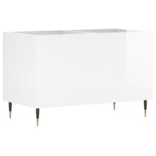 Platenkast 74,5X38X48 Cm Bewerkt Hout Hoogglans Wit