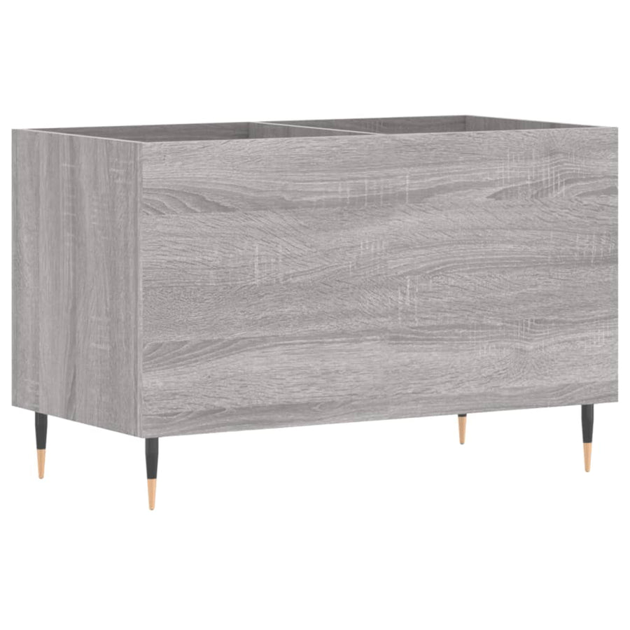 Platenkast 74,5X38X48 Cm Bewerkt Hout Grijs Sonoma Eikenkleurig