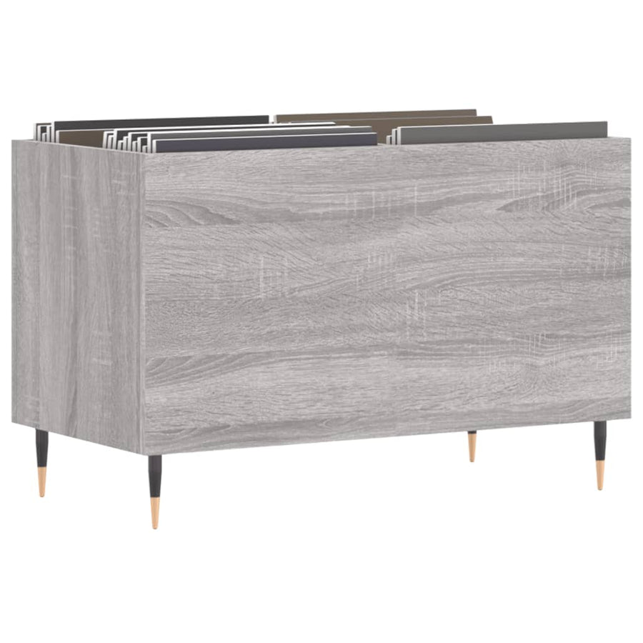 Platenkast 74,5X38X48 Cm Bewerkt Hout Grijs Sonoma Eikenkleurig