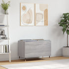 Platenkast 74,5x38x48 cm bewerkt hout grijs