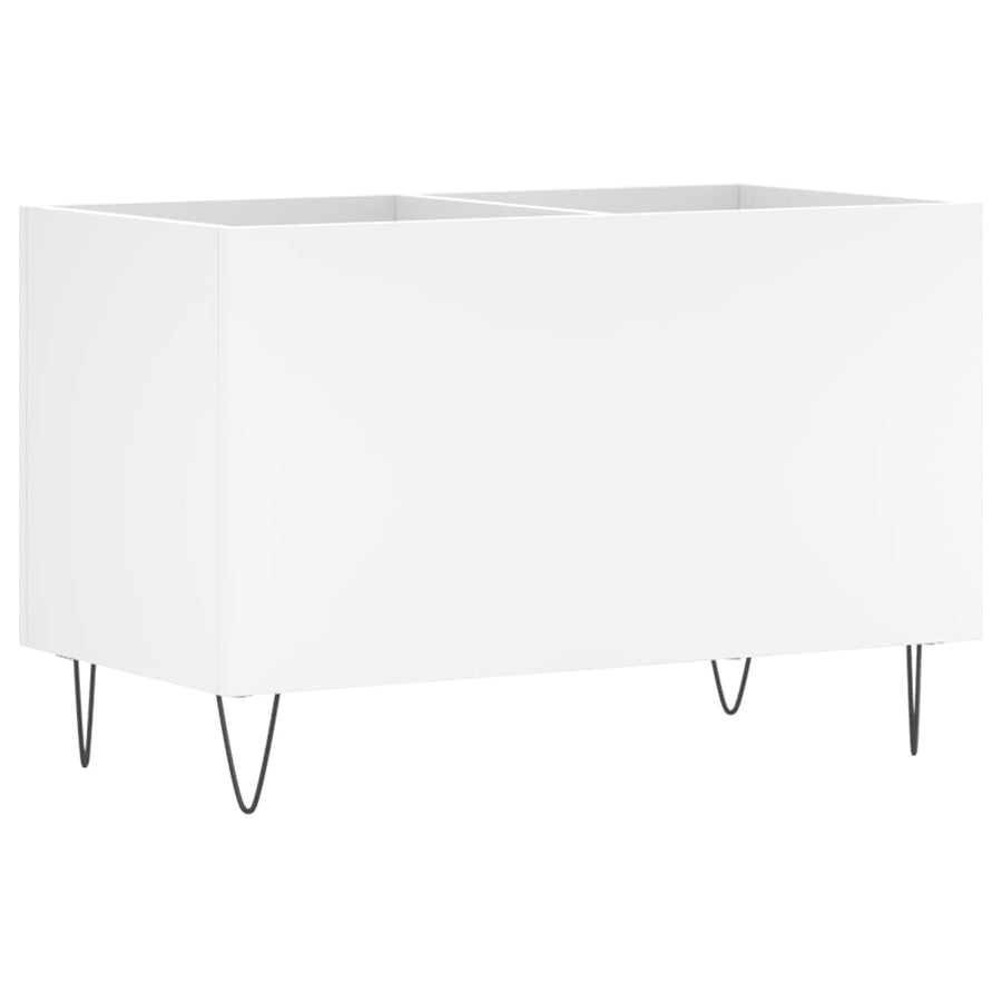 Platenkast 74,5X38X48 Cm Bewerkt Hout Wit