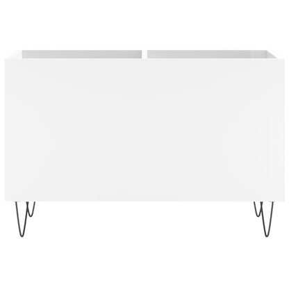 Platenkast 74,5X38X48 Cm Bewerkt Hout Wit