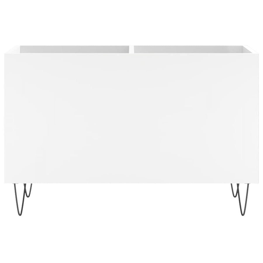 Platenkast 74,5X38X48 Cm Bewerkt Hout Wit