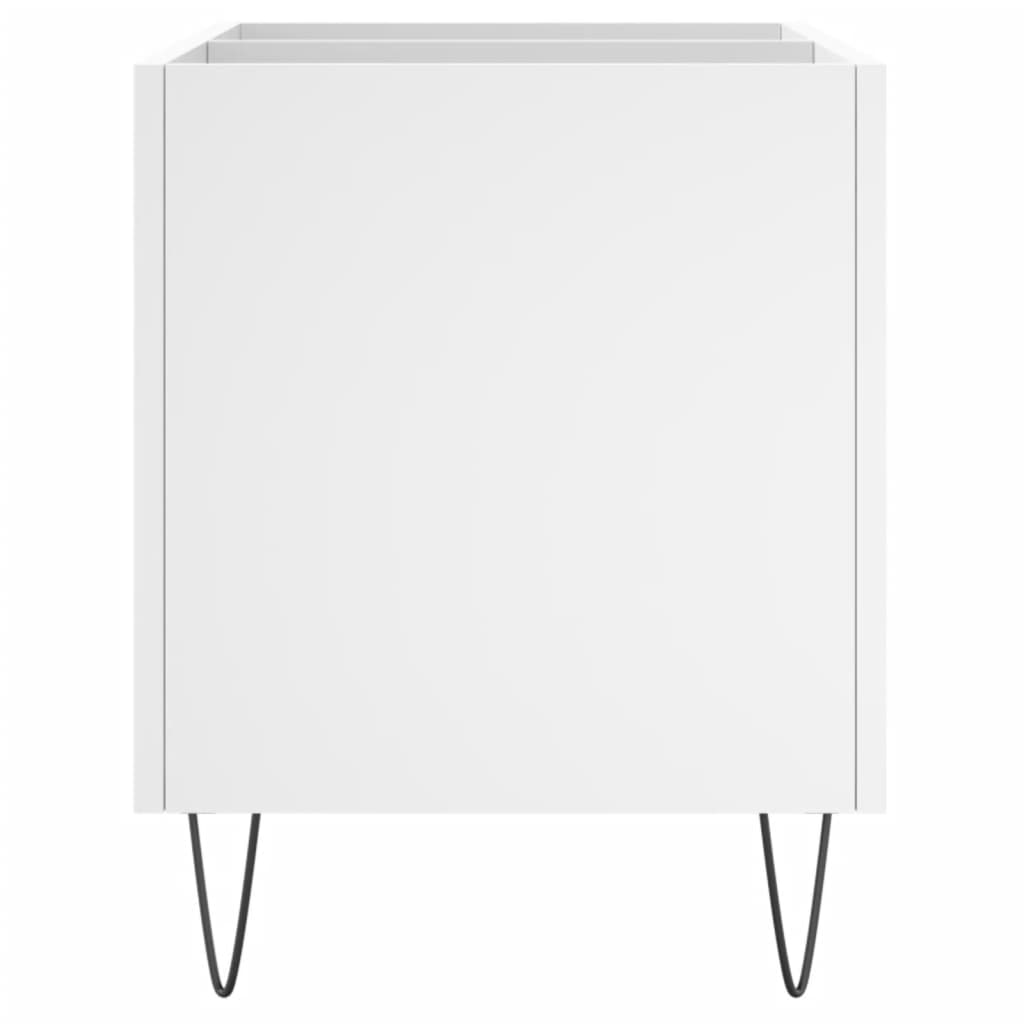 Platenkast 74,5X38X48 Cm Bewerkt Hout Wit