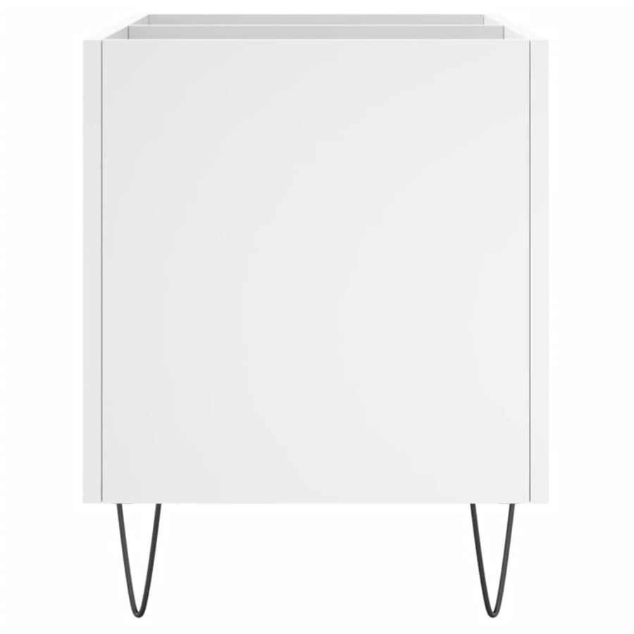 Platenkast 74,5X38X48 Cm Bewerkt Hout Wit