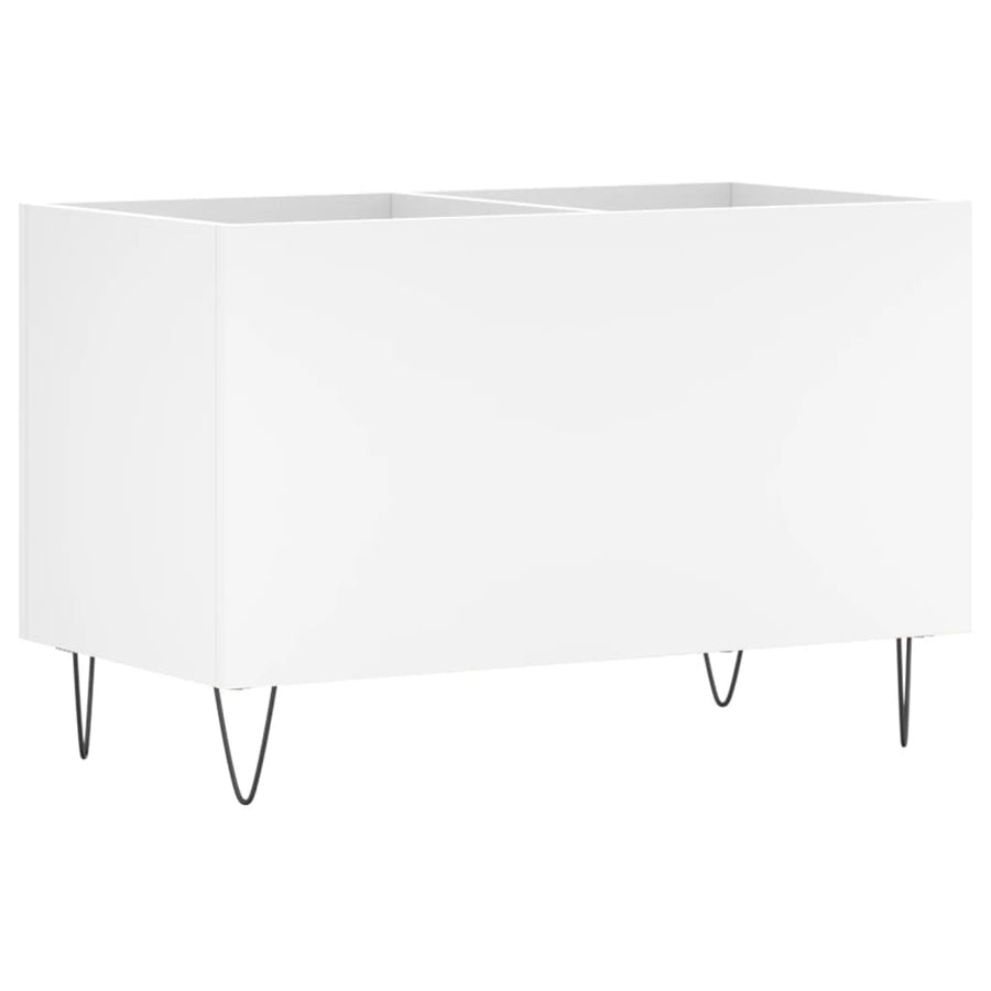 Platenkast 74,5X38X48 Cm Bewerkt Hout Wit
