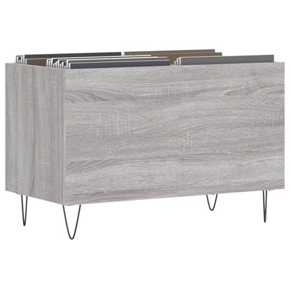 Platenkast 74,5X38X48 Cm Bewerkt Hout Grijs Sonoma Eikenkleurig
