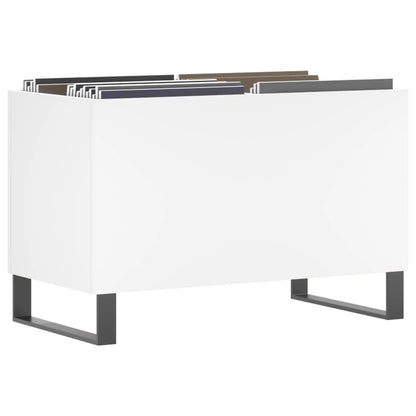 Platenkast 74,5X38X48 Cm Bewerkt Hout Wit