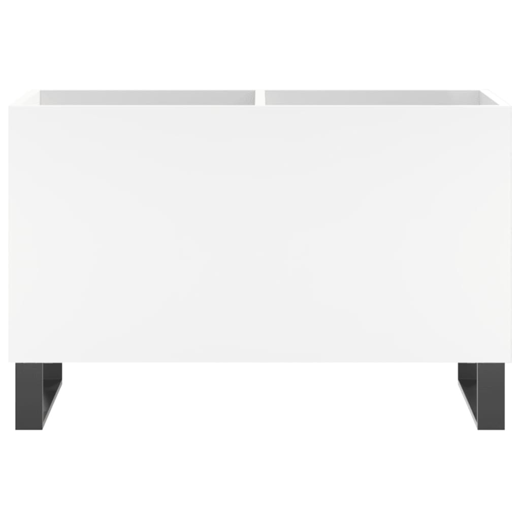 Platenkast 74,5X38X48 Cm Bewerkt Hout Wit