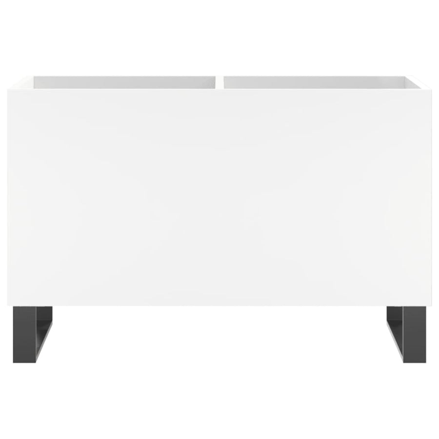 Platenkast 74,5X38X48 Cm Bewerkt Hout Wit