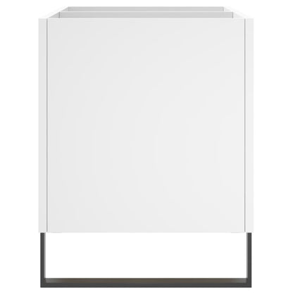 Platenkast 74,5X38X48 Cm Bewerkt Hout Wit