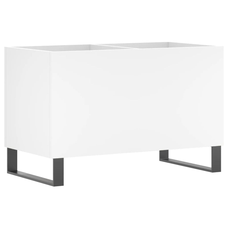 Platenkast 74,5X38X48 Cm Bewerkt Hout Wit