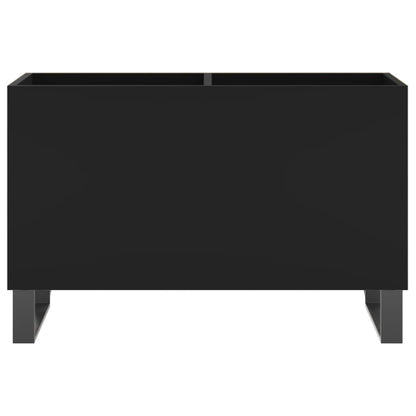 Platenkast 74,5X38X48 Cm Bewerkt Hout Zwart