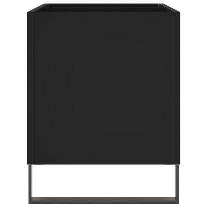 Platenkast 74,5X38X48 Cm Bewerkt Hout Zwart
