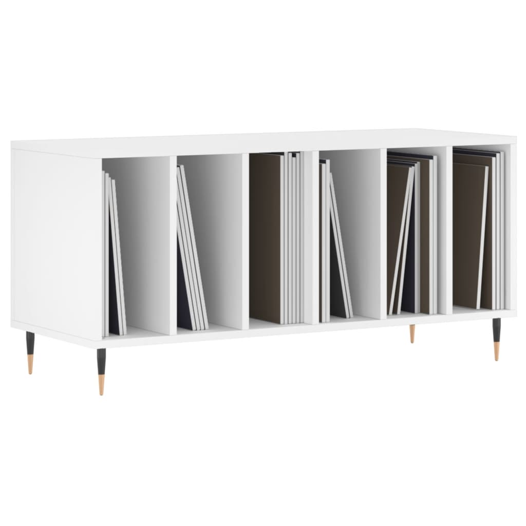 Platenkast 00X38X48 Cm Bewerkt Hout Wit