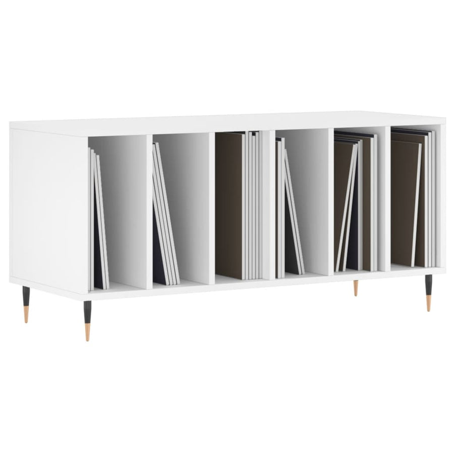 Platenkast 00X38X48 Cm Bewerkt Hout Wit
