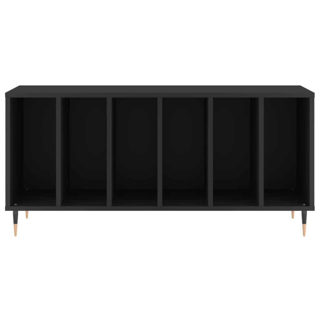 Platenkast 100X38X48 Cm Bewerkt Hout Zwart